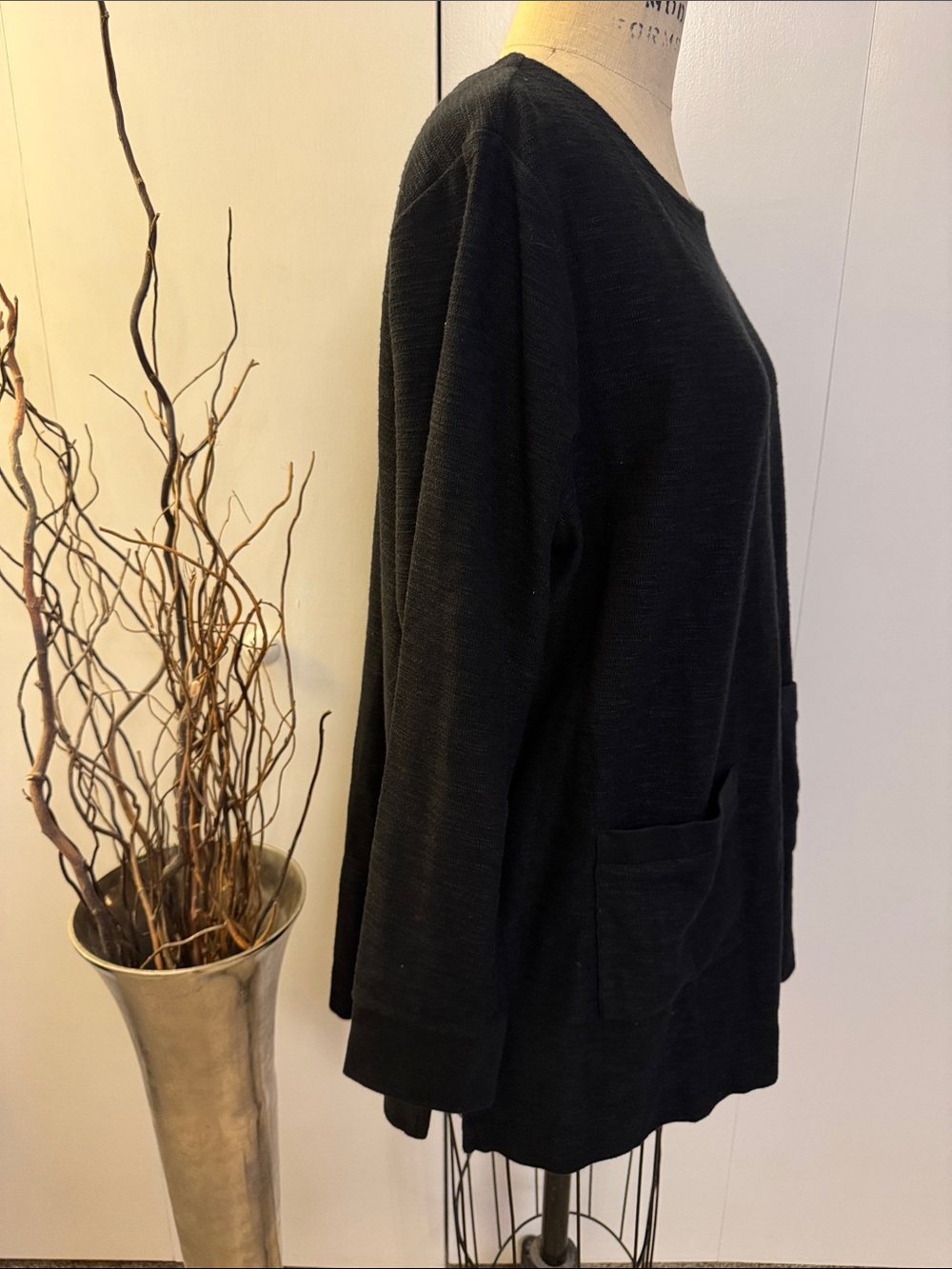 J. Jill Black Long-Sleeve Pocket Tunic - Picture 5 of 6